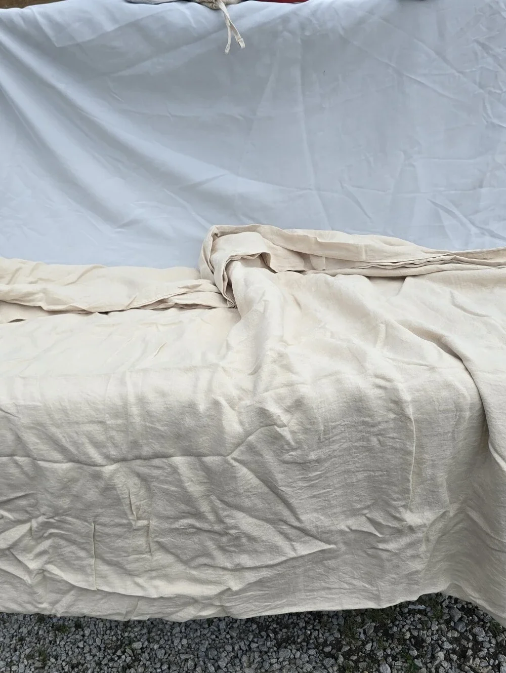 Quince FULL / QUEEN Oat European 100% Linen Duvet Cover